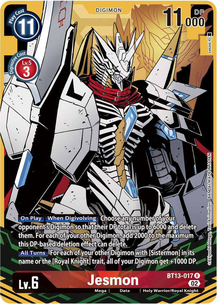 digimon card game alternate art Jesmon [BT13-017] (Alternate Art) [Versus Royal Knights Booster] – Black  Swamp Games
