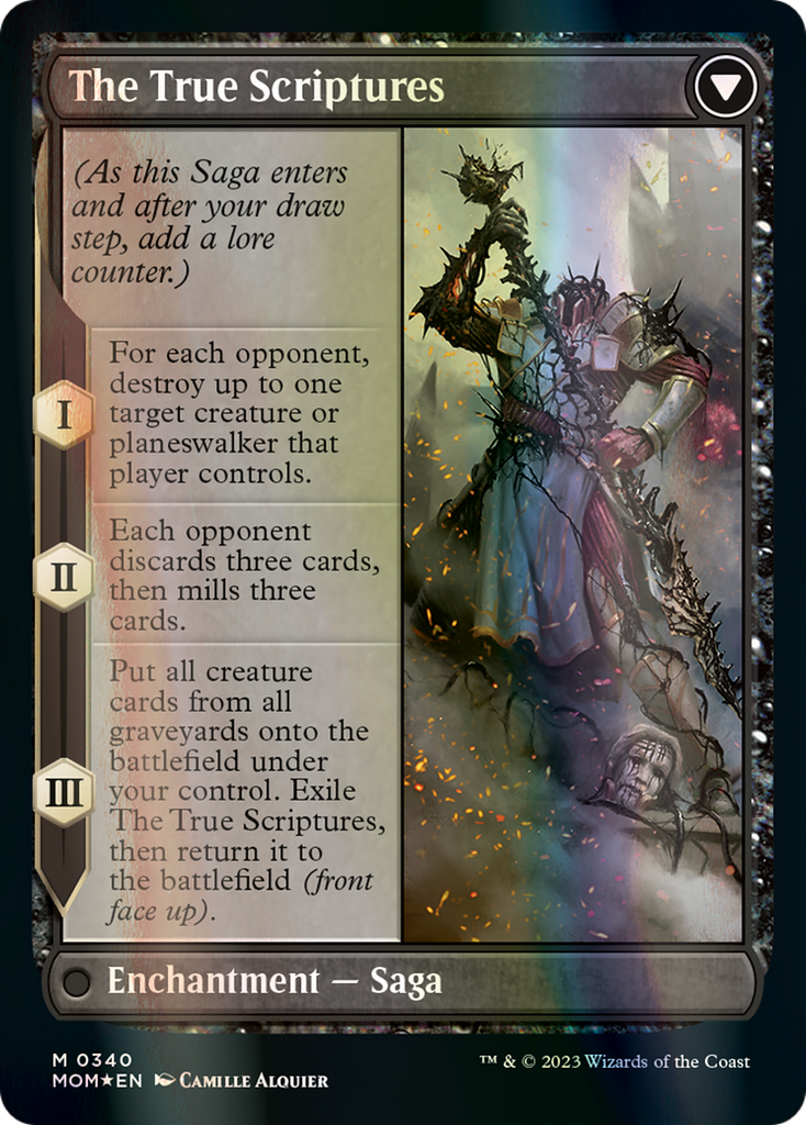 sheoldred mtg card Sheoldred // The True Scriptures (Serialized) [March of the Machine] –  Black Swamp Games