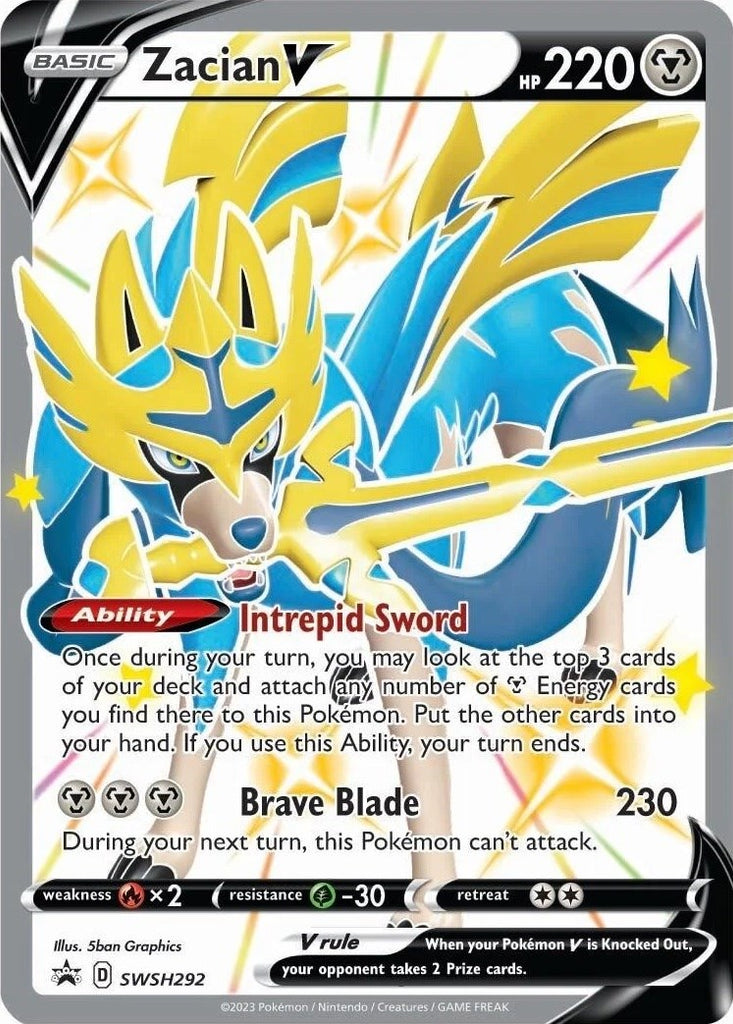 Zacian V-Union - 4 Card Set - SWSH163 - SWSH164 - SWSH165 - SWS166 -  Pokemon Black Star Promo Set