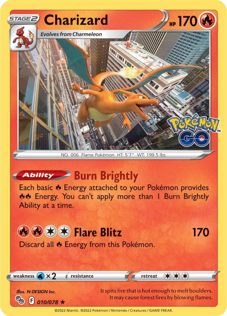 black charizard pokemon go card Charizard (010/078) [Pokémon GO] – Black Swamp Games
