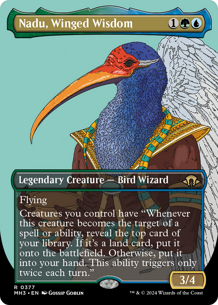 Nadu, Winged Wisdom (Borderless) [Modern Horizons 3] | Black Swamp Games