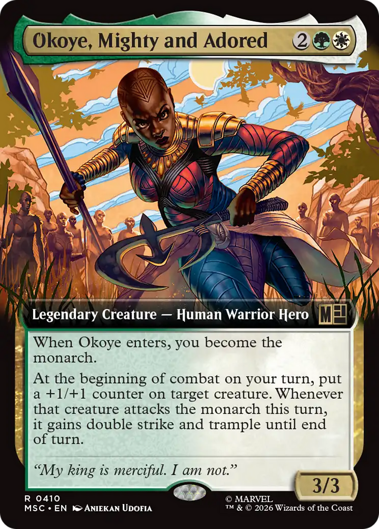 Okoye, Mighty and Adored (Extended Art) [Marvel Super Heroes Commander] | Black Swamp Games