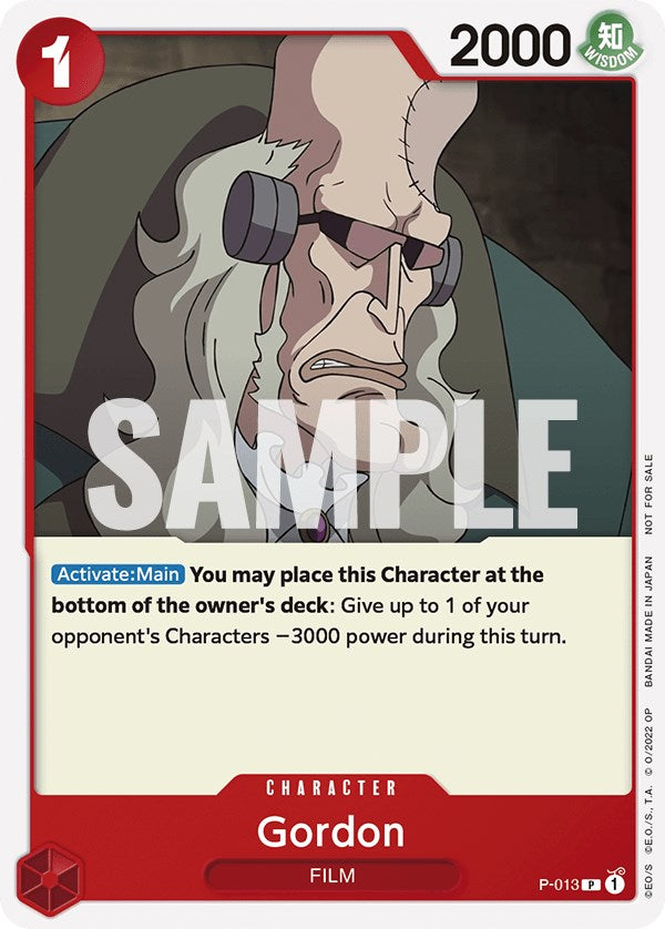 Gordon (One Piece Film Red) [One Piece Promotion Cards] | Black Swamp Games