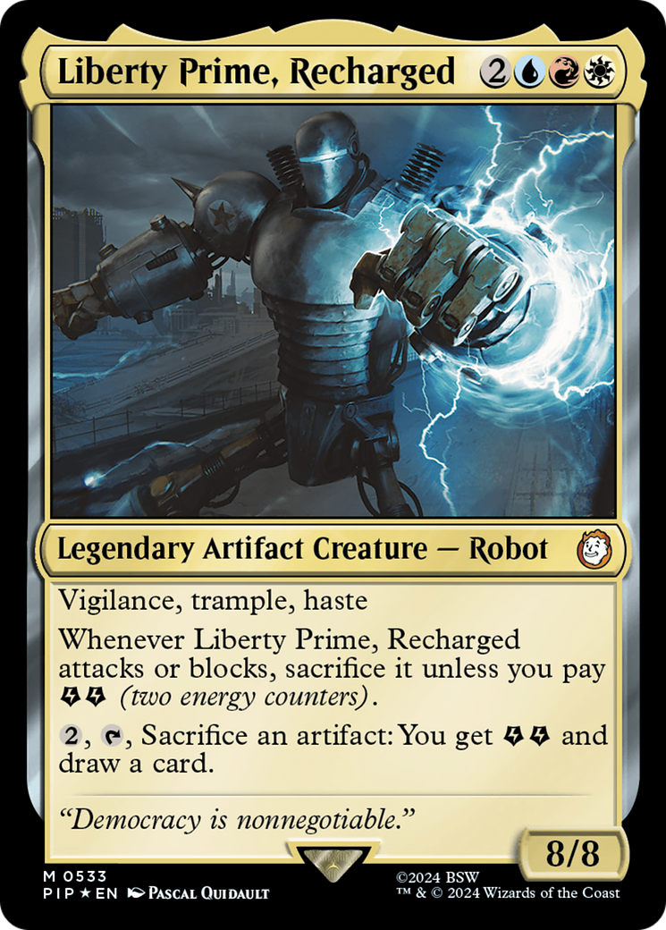 Liberty Prime, Recharged (Surge Foil) [Fallout] | Black Swamp Games