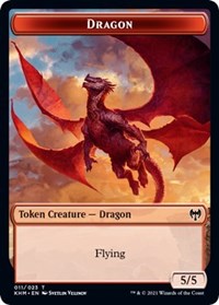 Dragon // Thopter Double-Sided Token [Kaldheim Commander Tokens] | Black Swamp Games