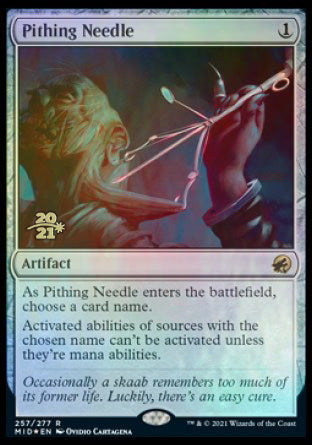 Pithing Needle [Innistrad: Midnight Hunt Prerelease Promos] | Black Swamp Games