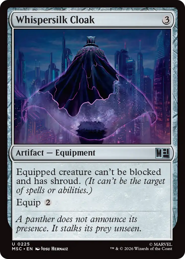 Whispersilk Cloak (Surge Foil) [Marvel Super Heroes Commander] | Black Swamp Games