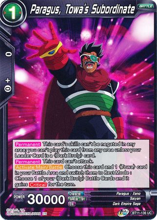 Paragus, Towa's Subordinate (BT11-136) [Vermilion Bloodline] | Black Swamp Games