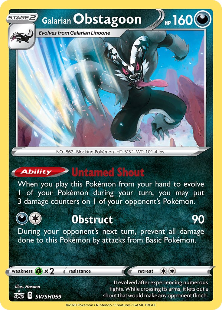 Galarian Obstagoon (SWSH059) [Sword & Shield: Black Star Promos] | Black Swamp Games