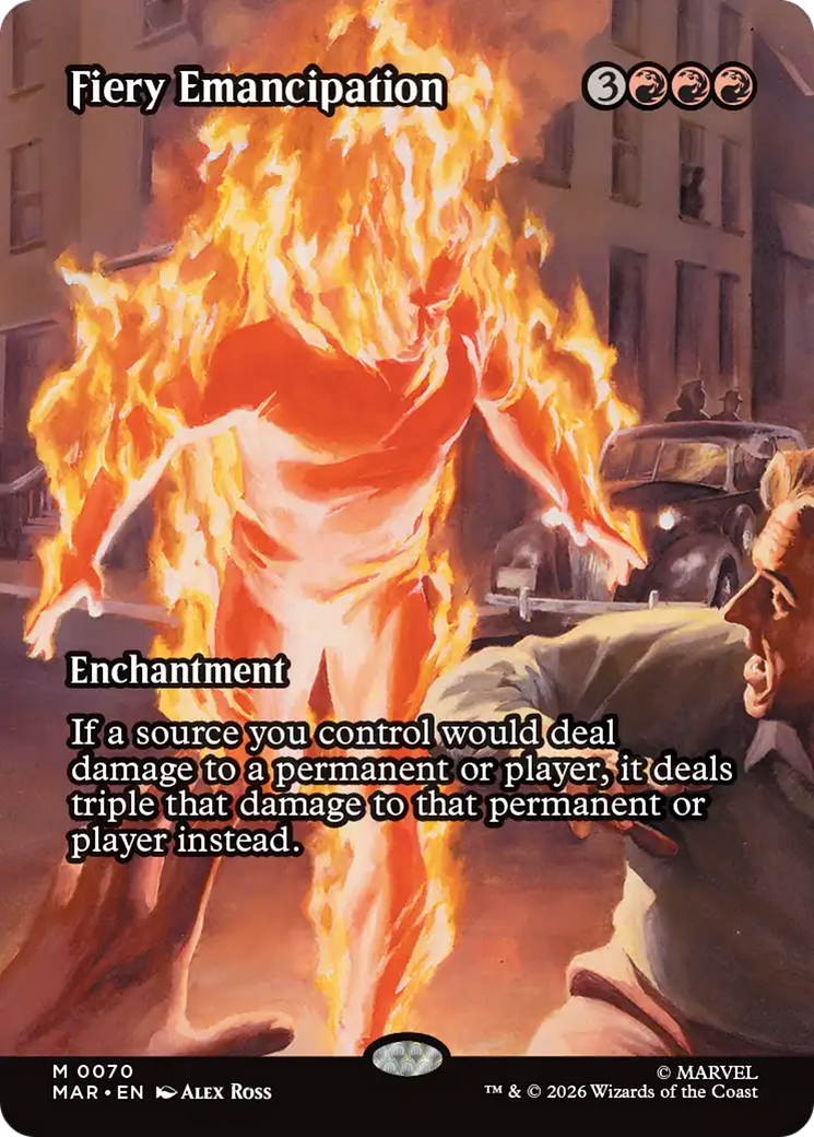 Fiery Emancipation (Borderless) [Marvel Universe: Eternal-Legal] | Black Swamp Games