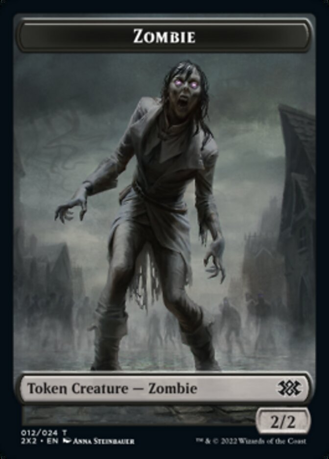 Zombie // Treasure Double-Sided Token [Double Masters 2022 Tokens] | Black Swamp Games