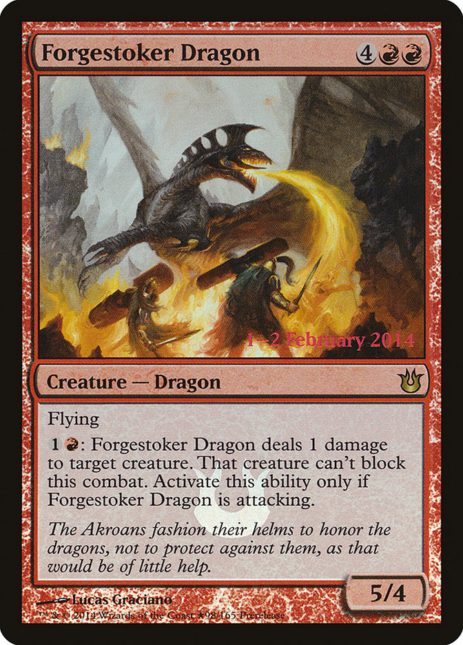 Forgestoker Dragon [Born of the Gods Prerelease Promos] | Black Swamp Games