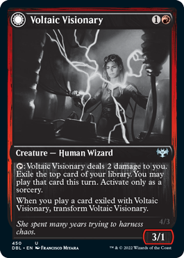 Voltaic Visionary // Volt-Charged Berserker [Innistrad: Double Feature] | Black Swamp Games