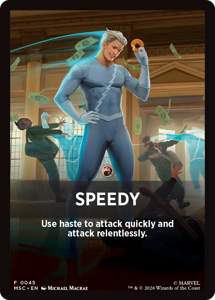 Speedy Theme Card [Marvel Super Heroes Commander] | Black Swamp Games