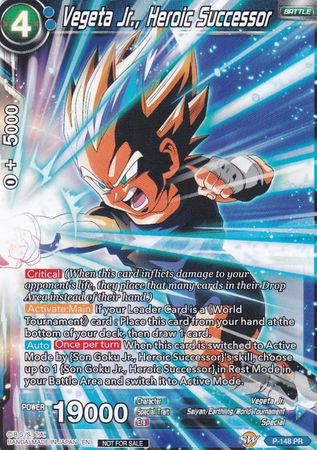 Vegeta Jr., Heroic Successor (Power Booster) (P-148) [Promotion Cards] | Black Swamp Games