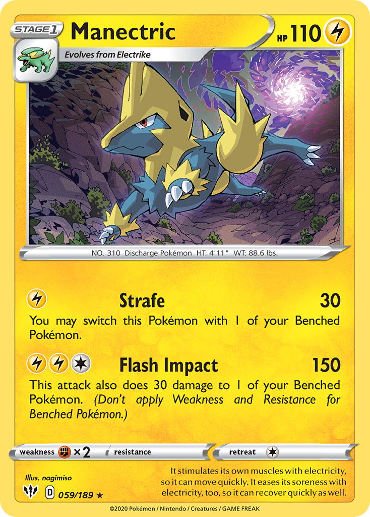 Manectric (059/189) [Sword & Shield: Darkness Ablaze] | Black Swamp Games