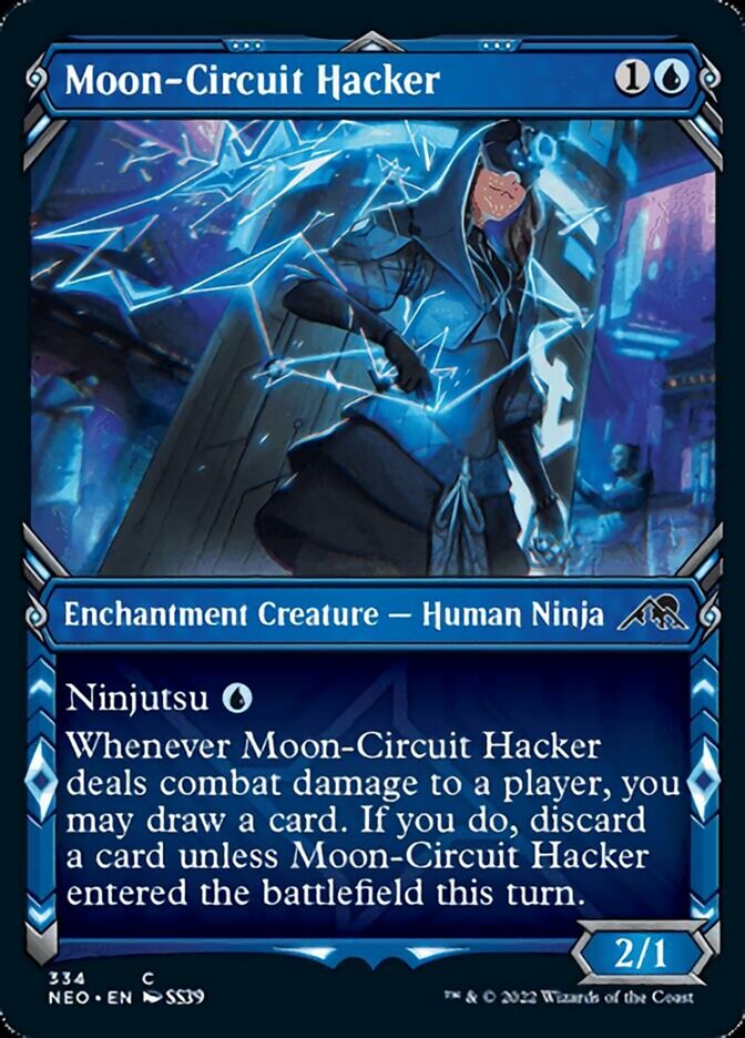 Moon-Circuit Hacker (Showcase Ninja) [Kamigawa: Neon Dynasty] | Black Swamp Games