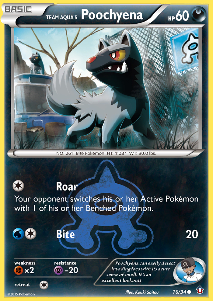 Team Aqua's Poochyena (16/34) [XY: Double Crisis] | Black Swamp Games