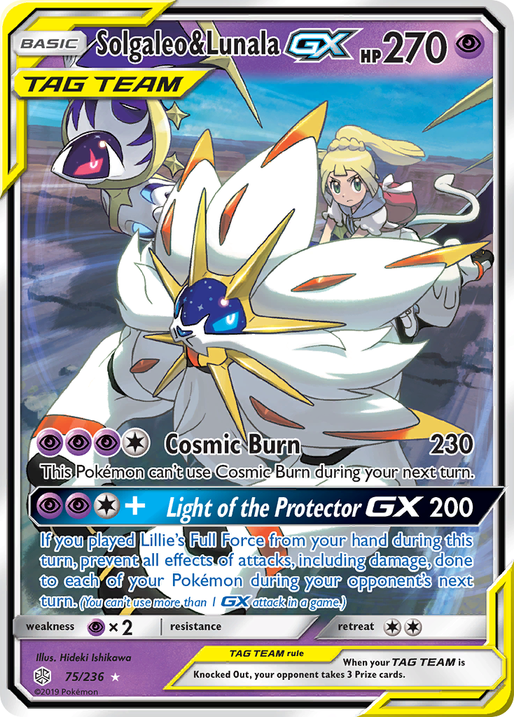 Solgaleo & Lunala GX (75/236) [Sun & Moon: Cosmic Eclipse] | Black Swamp Games