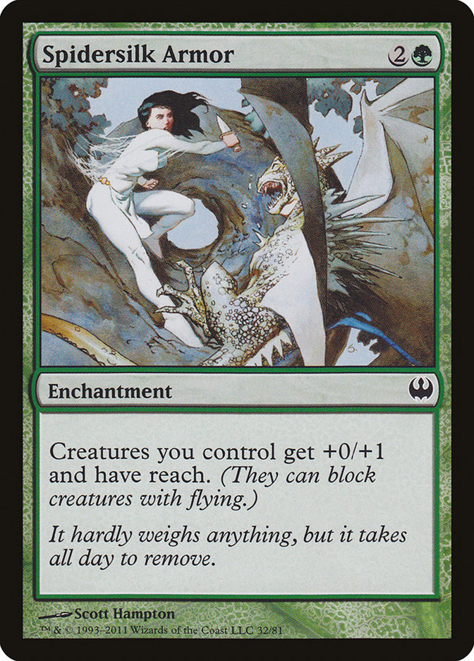 Spidersilk Armor [Duel Decks: Knights vs. Dragons] | Black Swamp Games