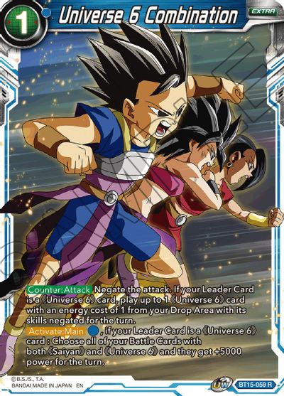 Universe 6 Combination (BT15-059) [Saiyan Showdown] | Black Swamp Games