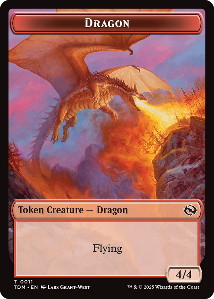 Reliquary Dragon // Dragon (0011) Double-Sided Token [Tarkir: Dragonstorm Tokens] | Black Swamp Games