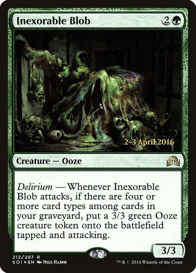 Inexorable Blob [Shadows over Innistrad Prerelease Promos] | Black Swamp Games