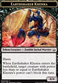 Earthshaker Khenra // Cat Double-Sided Token [Hour of Devastation Tokens] | Black Swamp Games