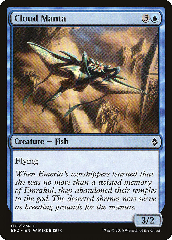 Cloud Manta [Battle for Zendikar] | Black Swamp Games