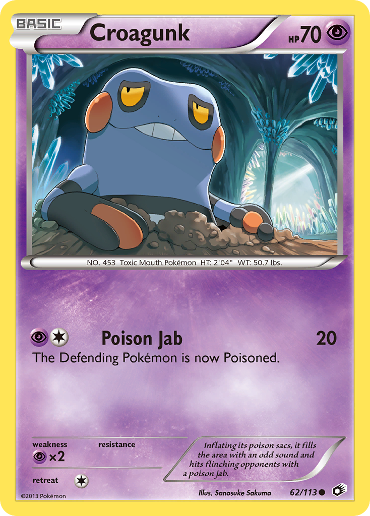 Croagunk (62/113) [Black & White: Legendary Treasures] | Black Swamp Games