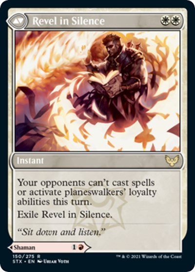 Flamescroll Celebrant // Revel in Silence [Strixhaven: School of Mages Prerelease Promos] | Black Swamp Games