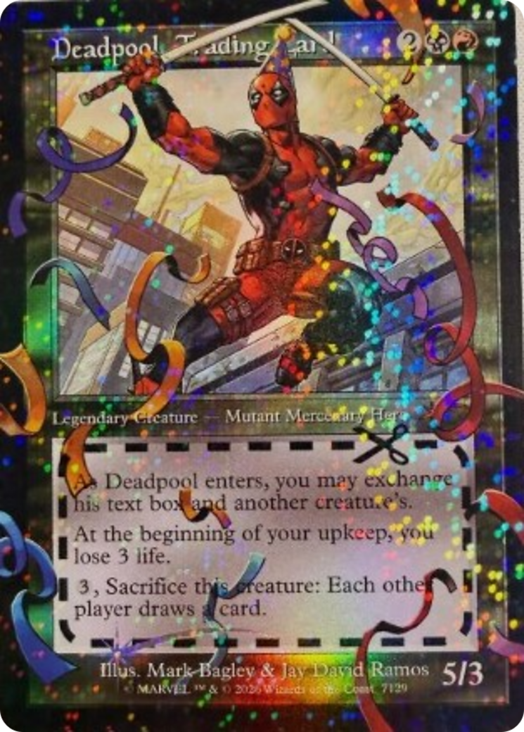 Deadpool, Trading Card (7129) (Pool Party Foil) [Secret Lair Drop Series] | Black Swamp Games