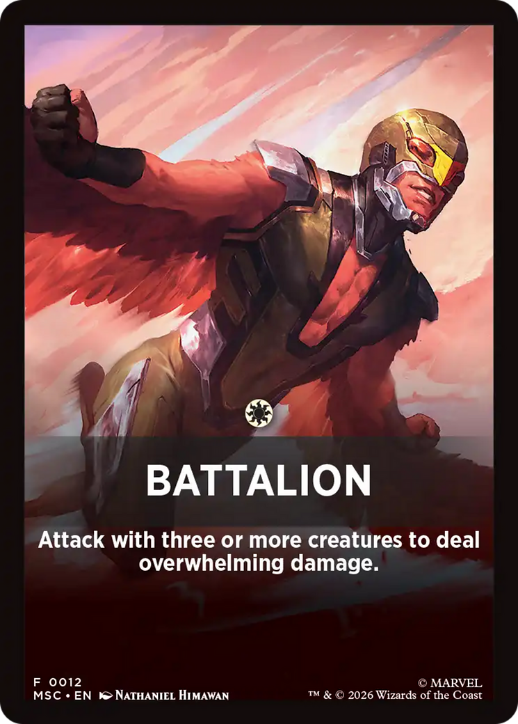 Battalion Theme Card [Marvel Super Heroes Commander] | Black Swamp Games