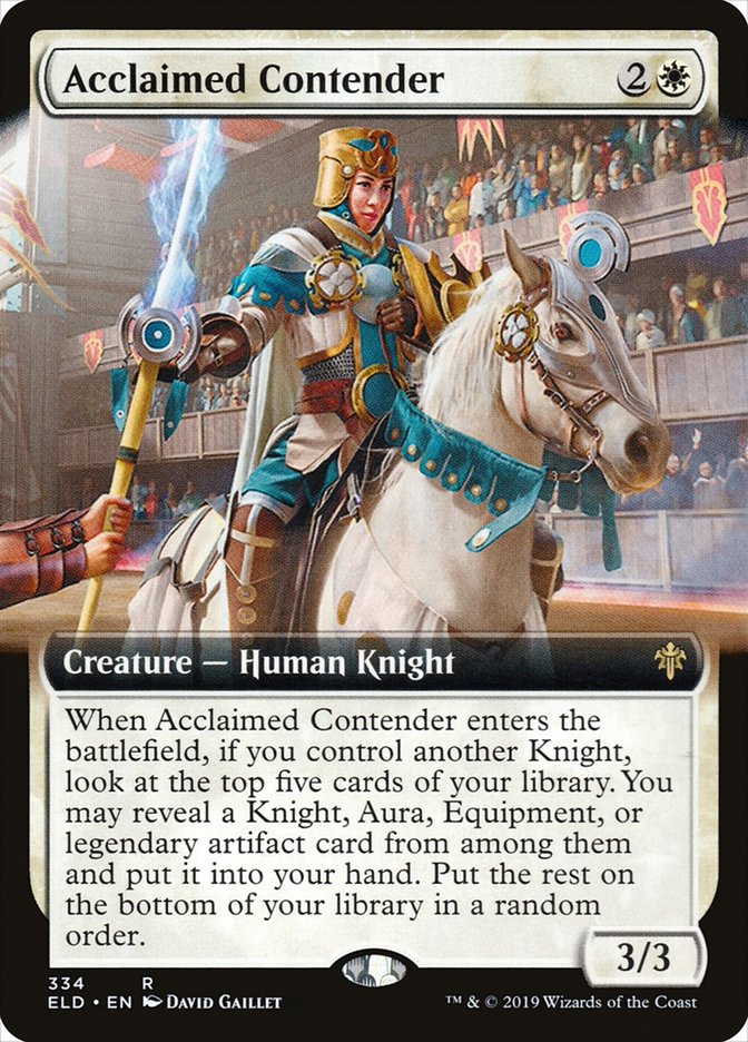Acclaimed Contender (Extended Art) [Throne of Eldraine] | Black Swamp Games