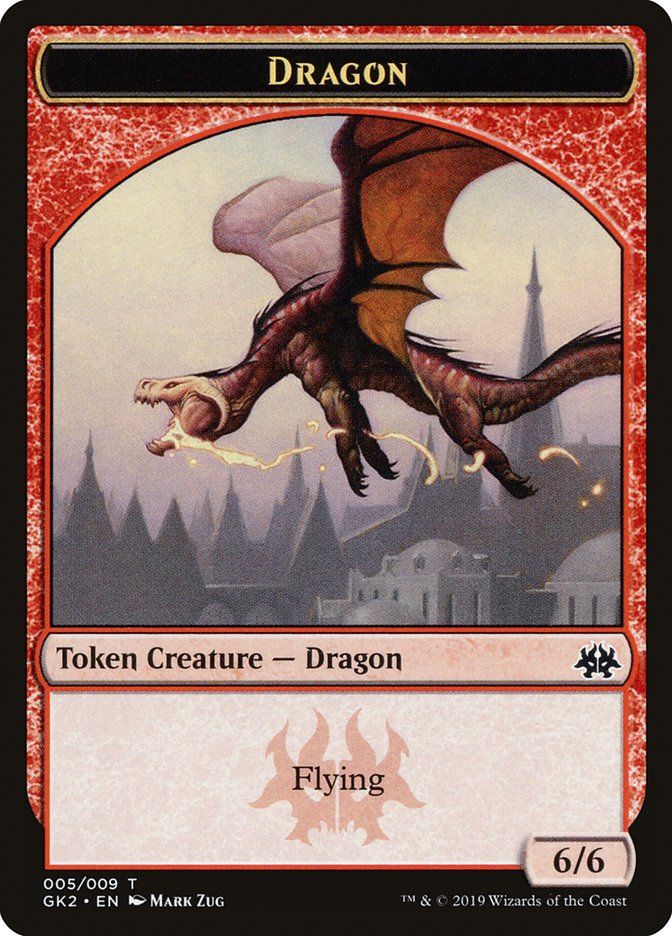 Dragon // Goblin Double-Sided Token [Ravnica Allegiance Guild Kit Tokens] | Black Swamp Games
