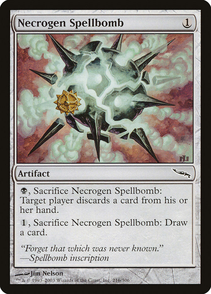 Necrogen Spellbomb [Mirrodin] | Black Swamp Games