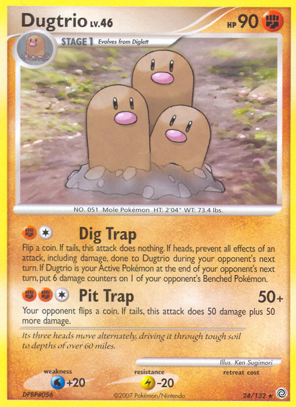 Dugtrio (24/132) [Diamond & Pearl: Secret Wonders] | Black Swamp Games