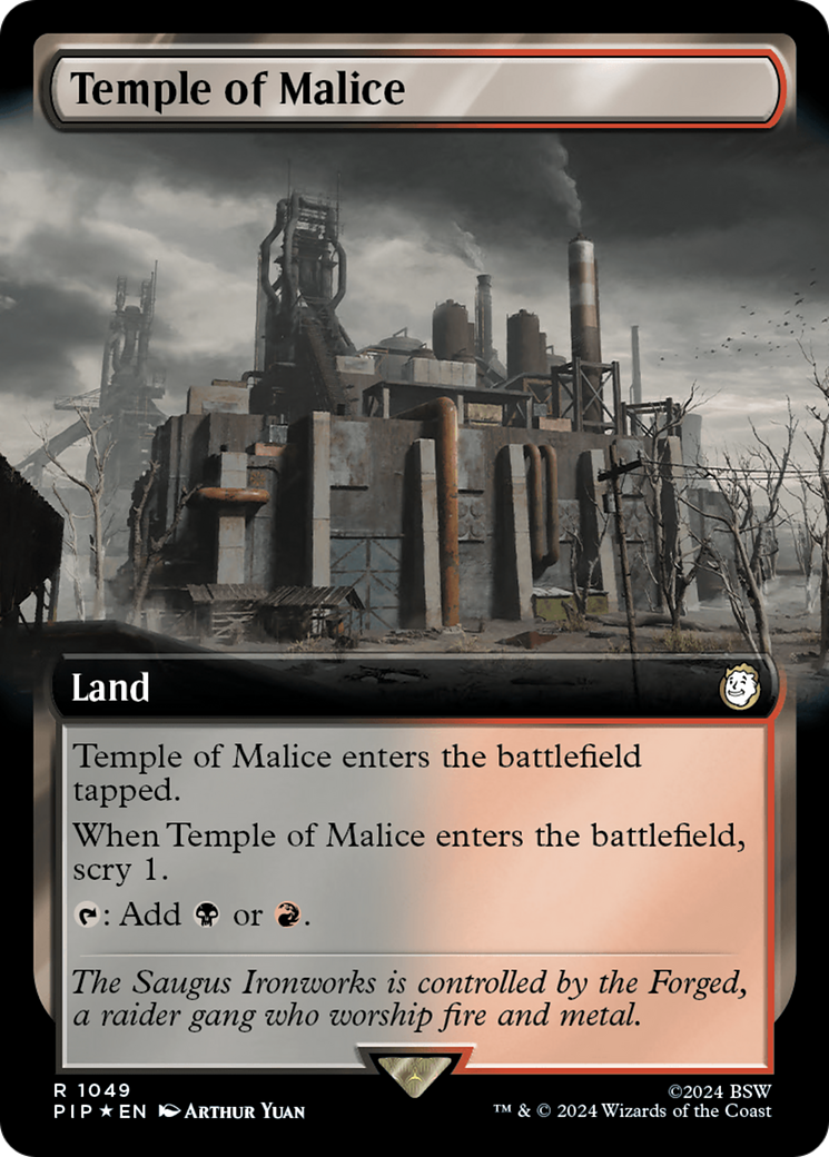 Temple of Malice (Extended Art) (Surge Foil) [Fallout] | Black Swamp Games