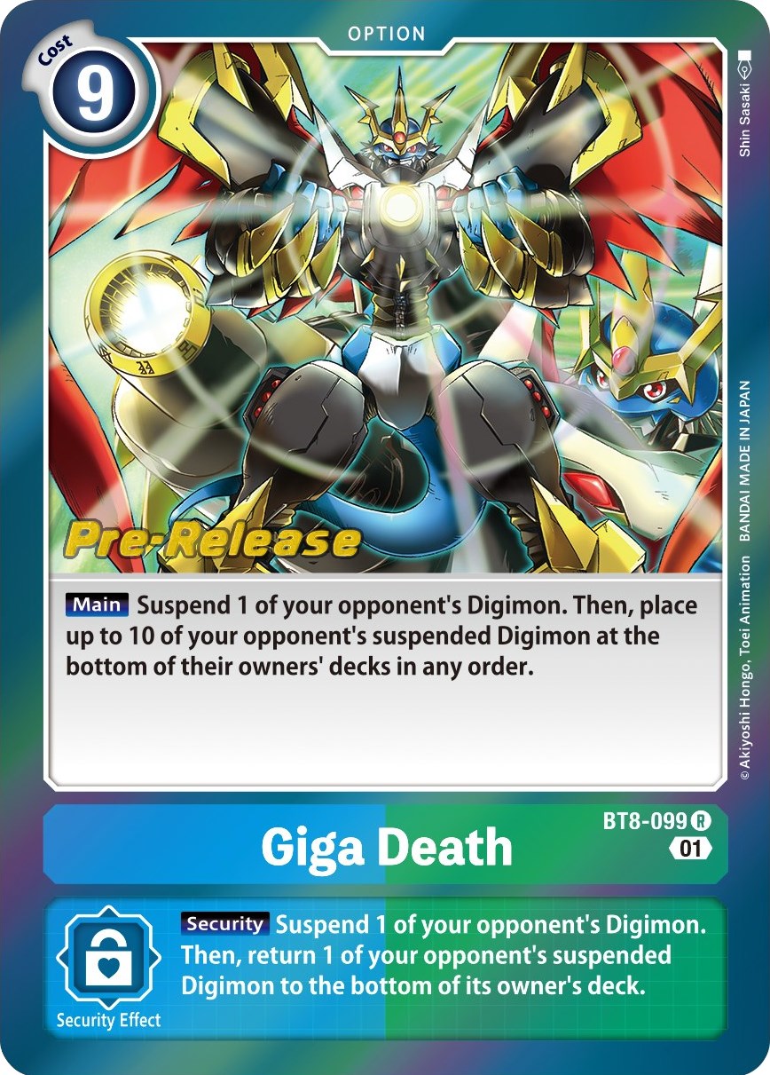 Giga Death [BT8-099] [New Awakening Pre-Release Cards] | Black Swamp Games