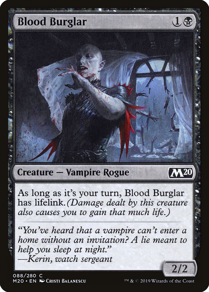 Blood Burglar [Core Set 2020] | Black Swamp Games