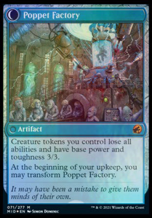 Poppet Stitcher // Poppet Factory [Innistrad: Midnight Hunt Prerelease Promos] | Black Swamp Games