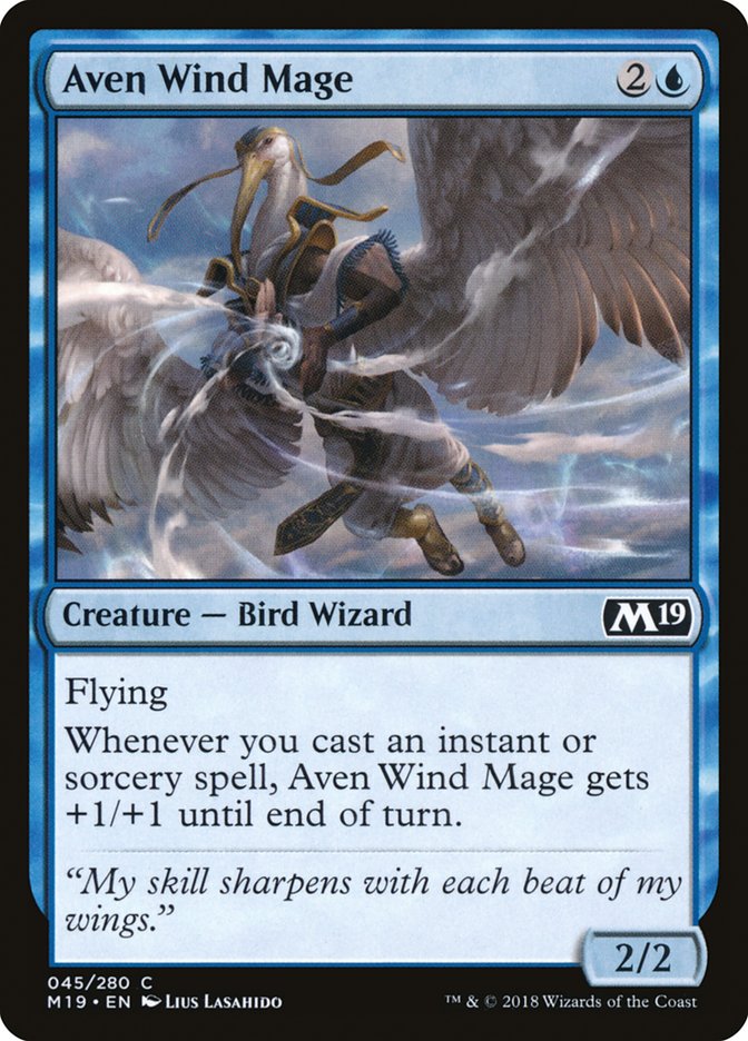 Aven Wind Mage [Core Set 2019] | Black Swamp Games