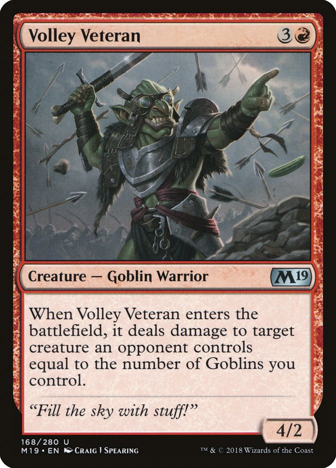 Volley Veteran [Core Set 2019] | Black Swamp Games