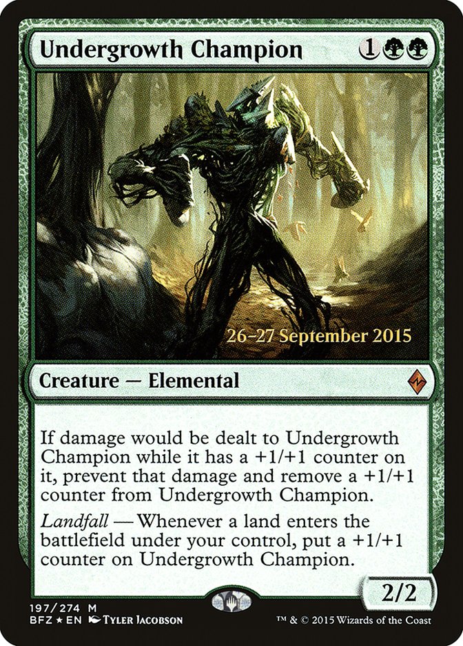 Undergrowth Champion [Battle for Zendikar Prerelease Promos] | Black Swamp Games