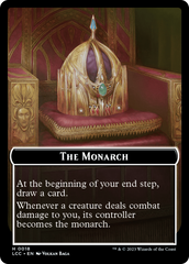 The Monarch // Dinosaur Double-Sided Token [The Lost Caverns of Ixalan Commander Tokens] | Black Swamp Games