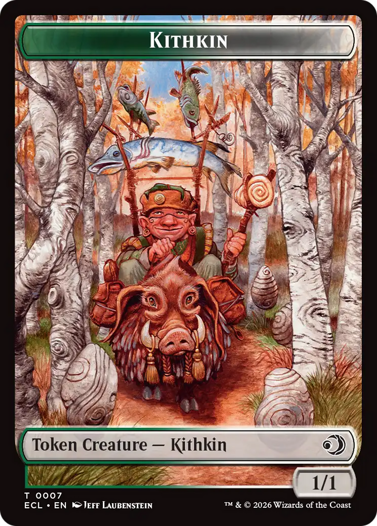 Elf // Kithkin (0007) Double-Sided Token [Lorwyn Eclipsed Tokens] | Black Swamp Games