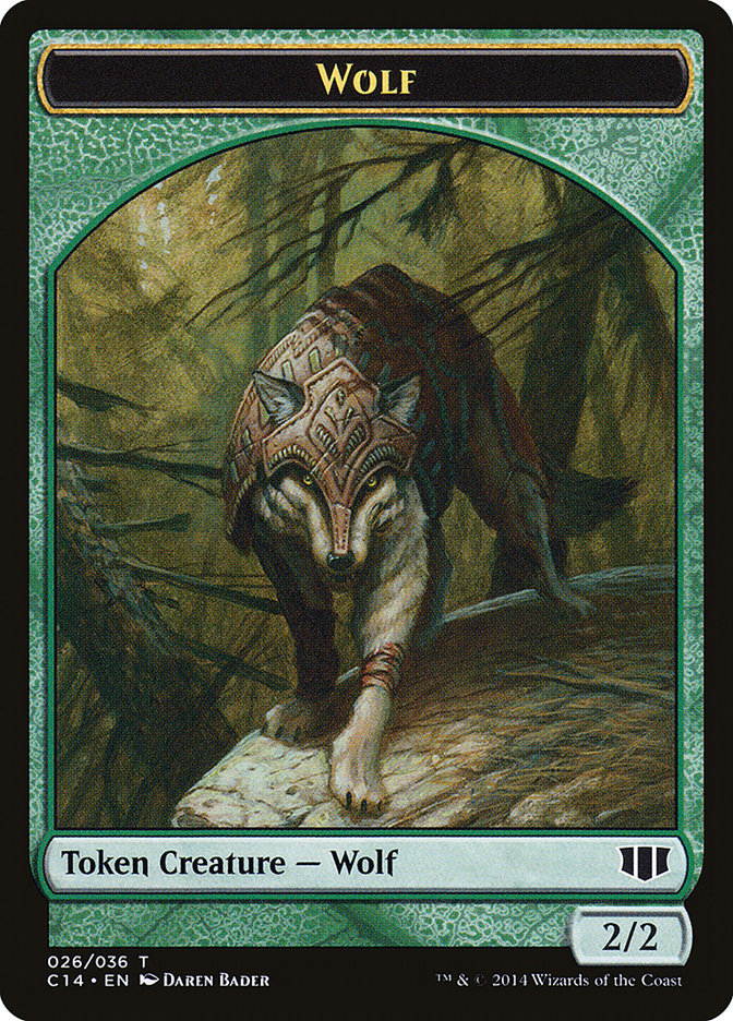 Treefolk // Wolf Double-Sided Token [Commander 2014 Tokens] | Black Swamp Games