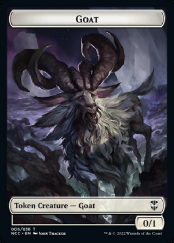 Zombie // Goat Double-Sided Token [Streets of New Capenna Commander Tokens] | Black Swamp Games
