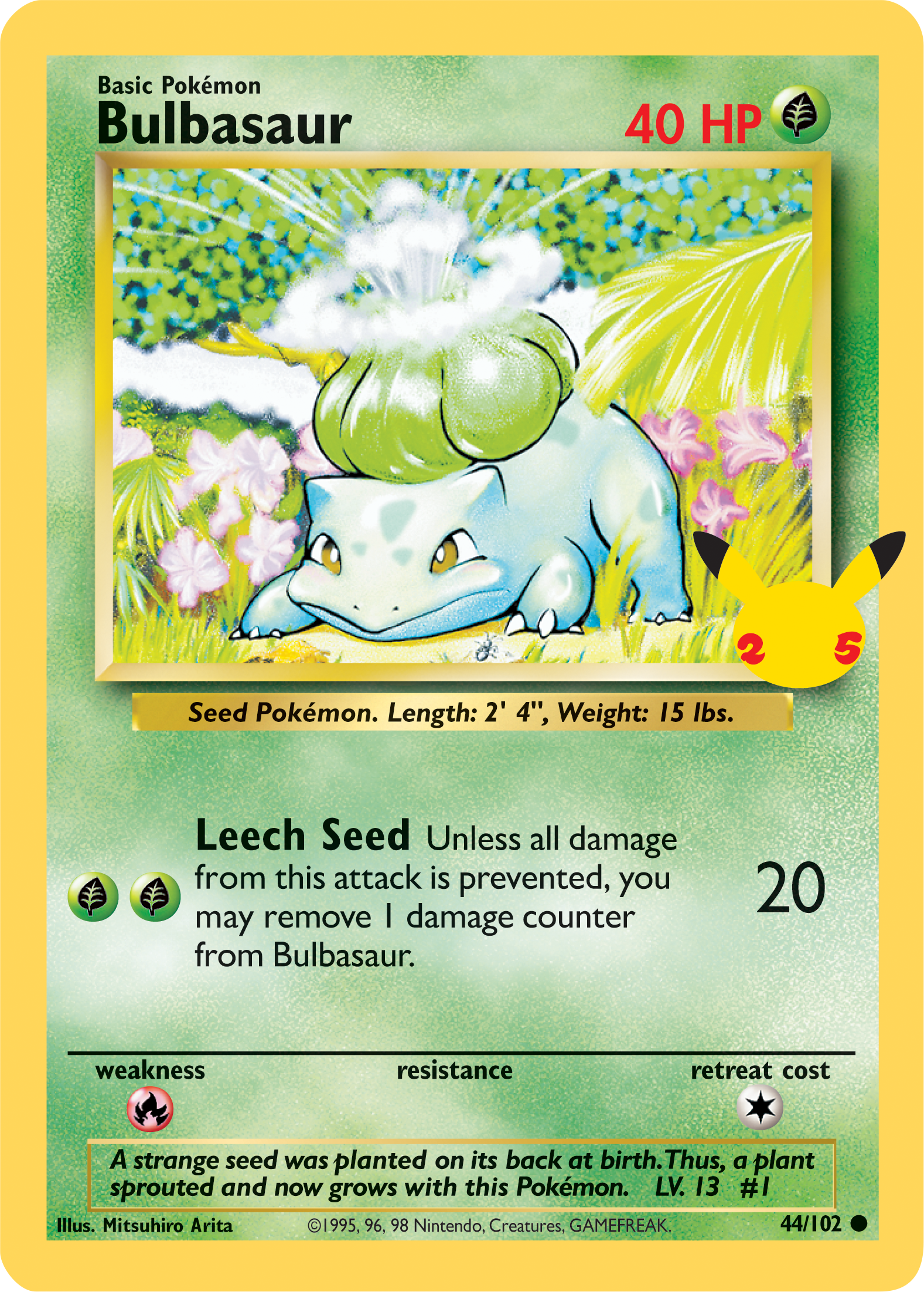 Bulbasaur (44/102) (Jumbo Card) [First Partner Pack] | Black Swamp Games