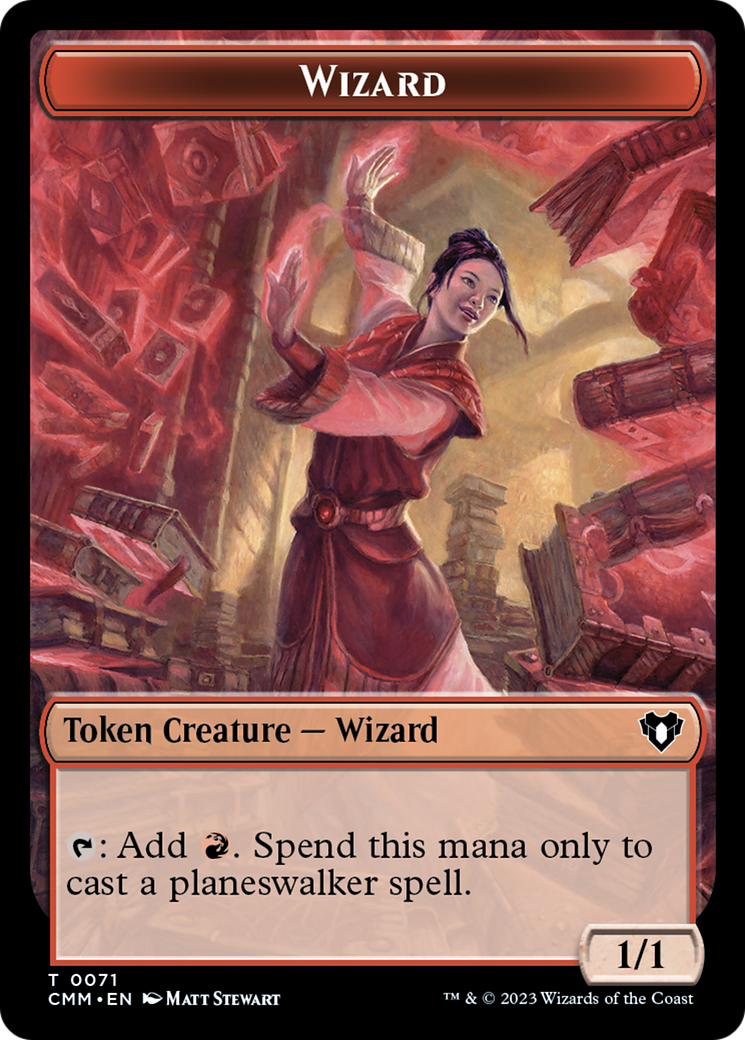 Narset of the Ancient Way Emblem // Wizard Double-Sided Token [Commander Masters Tokens] | Black Swamp Games